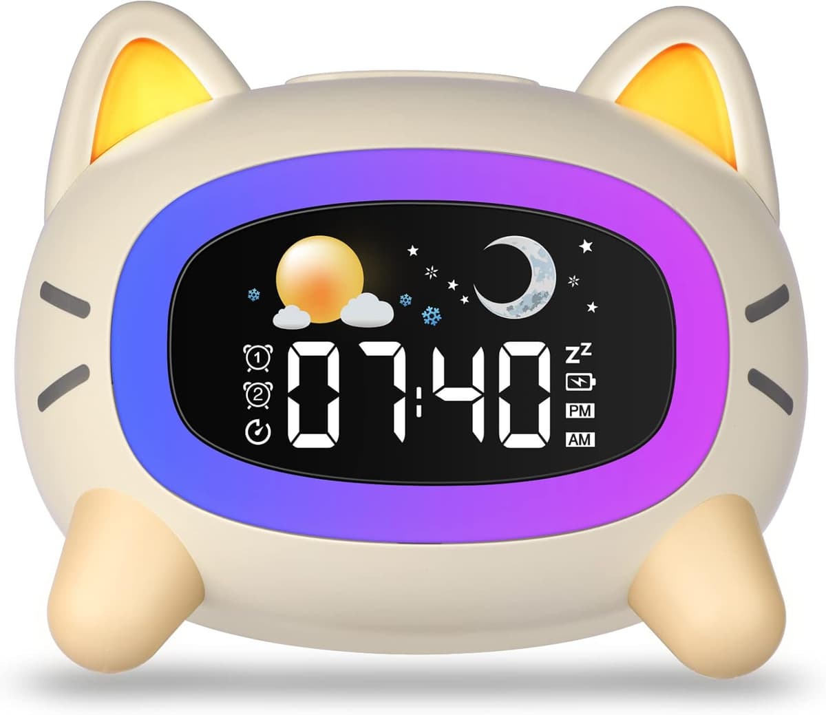 Uplayteck Children's Alarm Clock with Night Light and Music