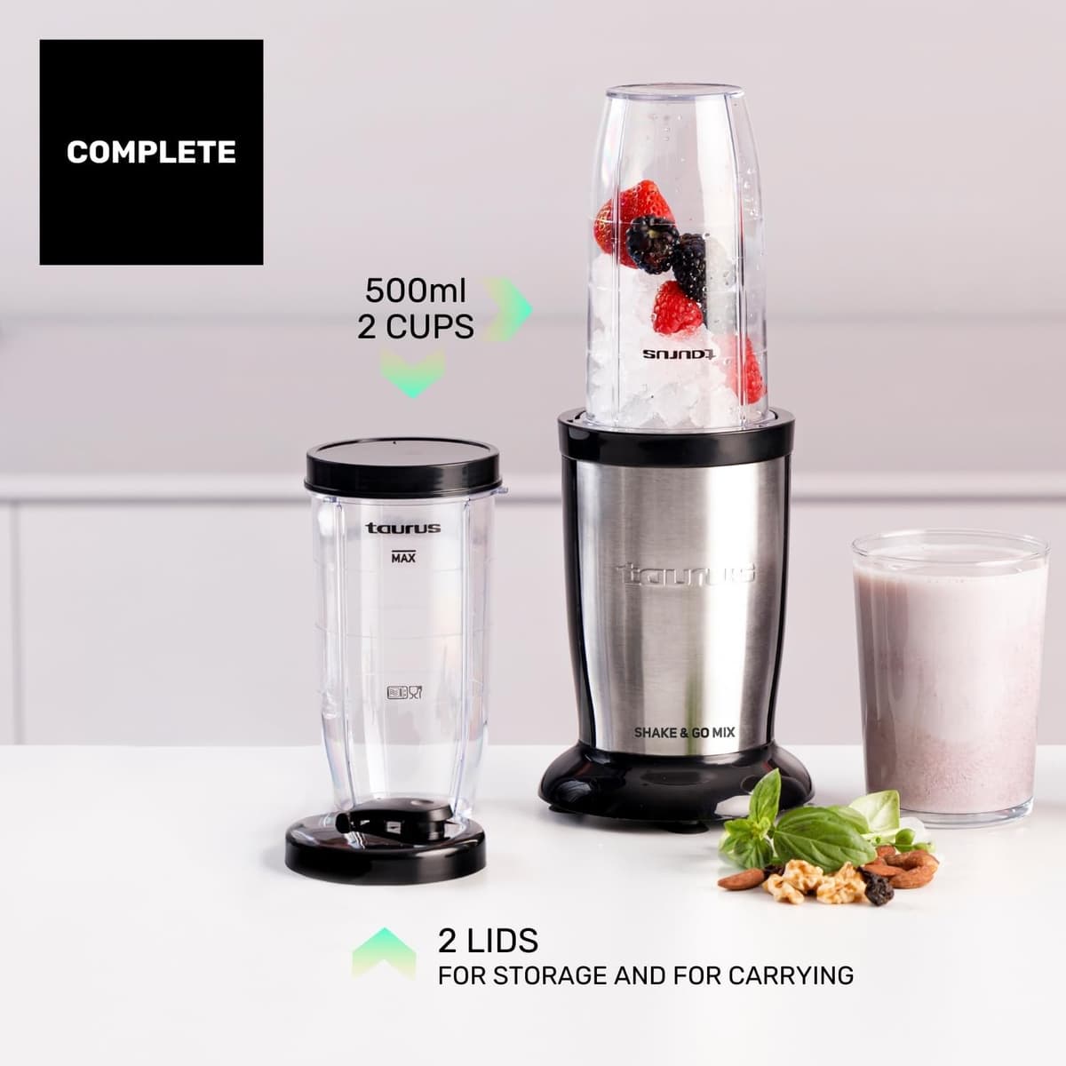 Taurus Shake & Go Mix - 1000W Personal Blender with Portable Cup - https://m.media-amazon.com/images/I/61yBltbC3dL._AC_SL1500_.jpg