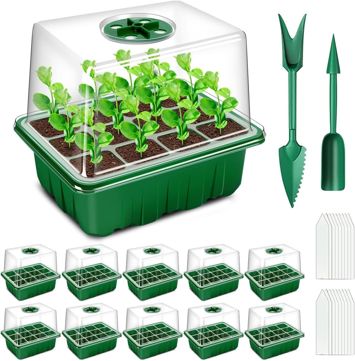 YAUNGEL Seed Germination Tray, 10 Pieces 120 Cells for Cultivation