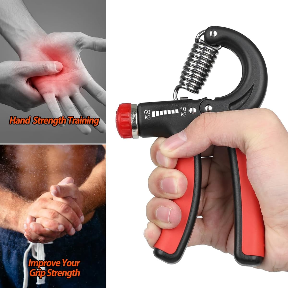 NIYIKOW Adjustable Hand Grip 10-60kg, Hand Strengthener for Athletes and Recovery - https://m.media-amazon.com/images/I/71z1NcVHtFL._AC_SL1500_.jpg