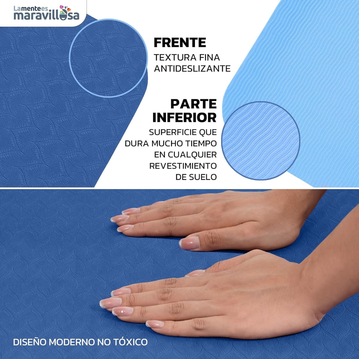 Yoga, Pilates, and Fitness Mats - LA MENTE ES MARAVILLOSA TPE - https://m.media-amazon.com/images/I/814v-ZvgWRL._AC_SL1500_.jpg