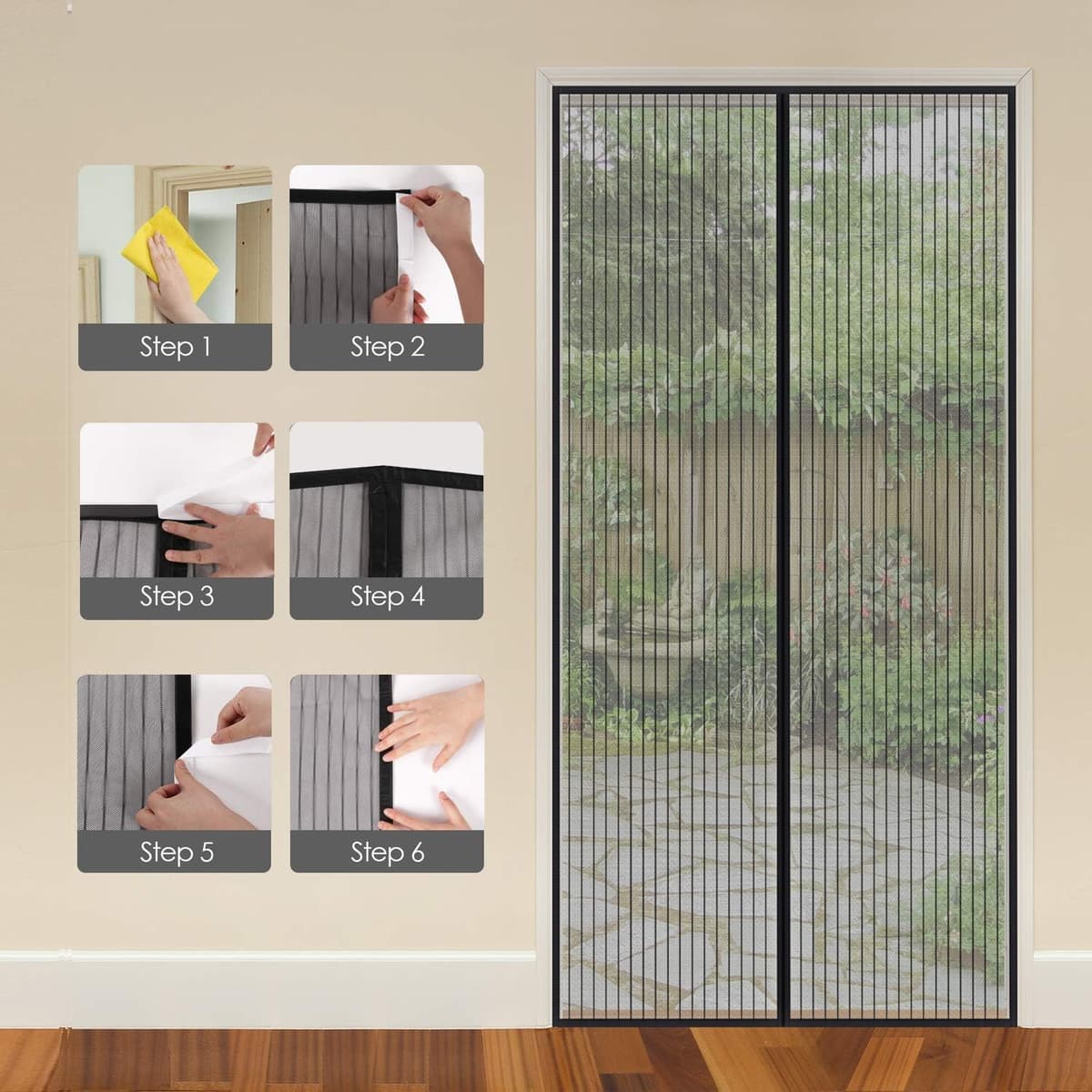 MYCARBON Magnetic Mosquito Curtain for Sliding Doors - 60x180 cm - https://m.media-amazon.com/images/I/818i6uW8aUL._AC_SL1500_.jpg