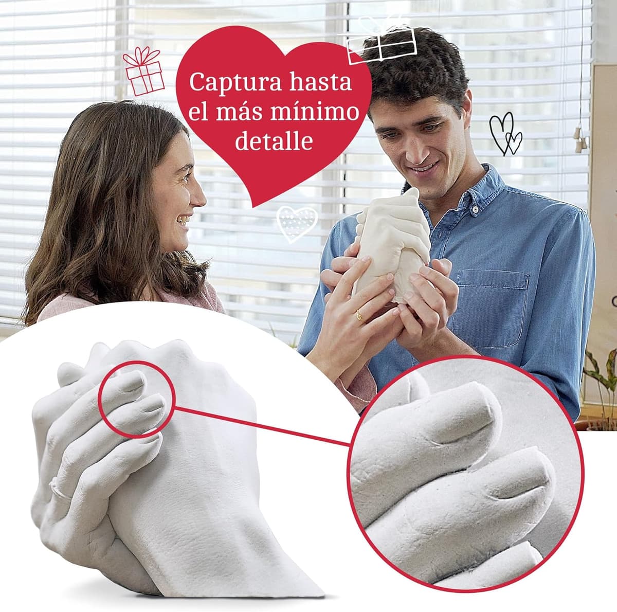 Niimo® 'I Love You' Couples Hand Molding Kit - Personalized Gift