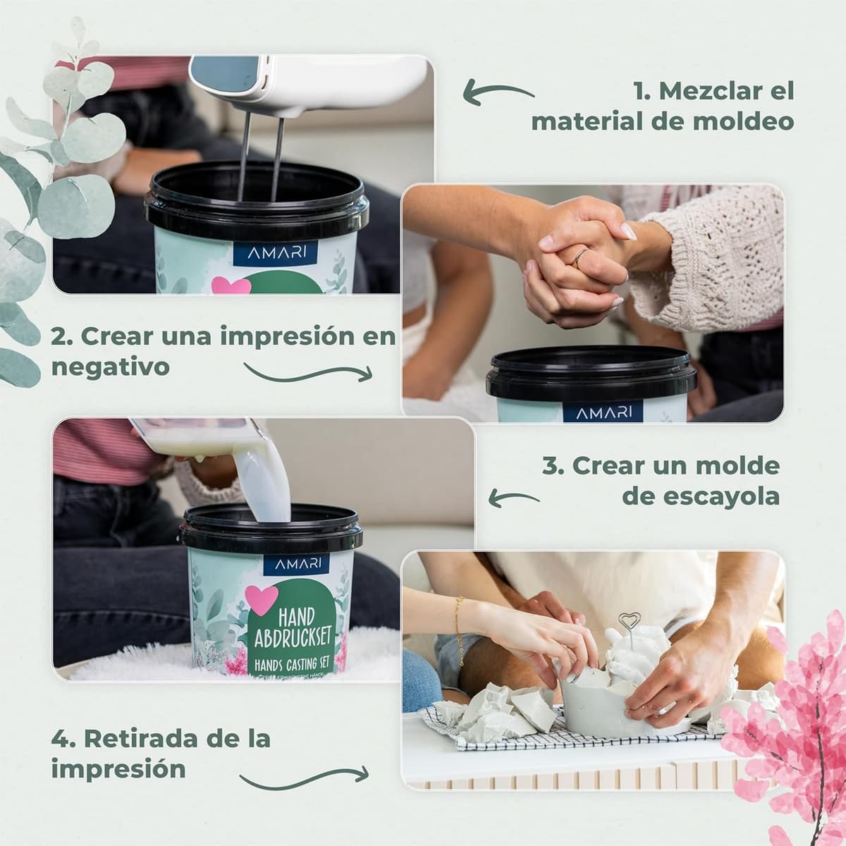 Couples and Families Handprint Kit (Eucalyptus) - Perfect Gift - https://m.media-amazon.com/images/I/819ztKWchkL._AC_SL1500_.jpg