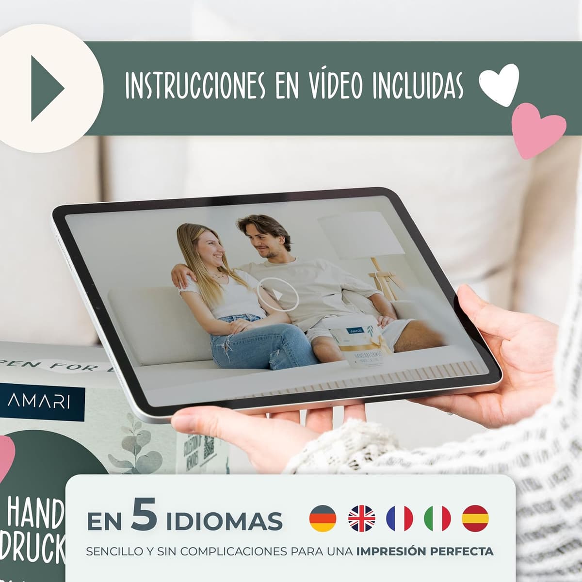 Couples and Families Handprint Kit (Eucalyptus) - Perfect Gift - https://m.media-amazon.com/images/I/81EnTkgBAKL._AC_SL1500_.jpg